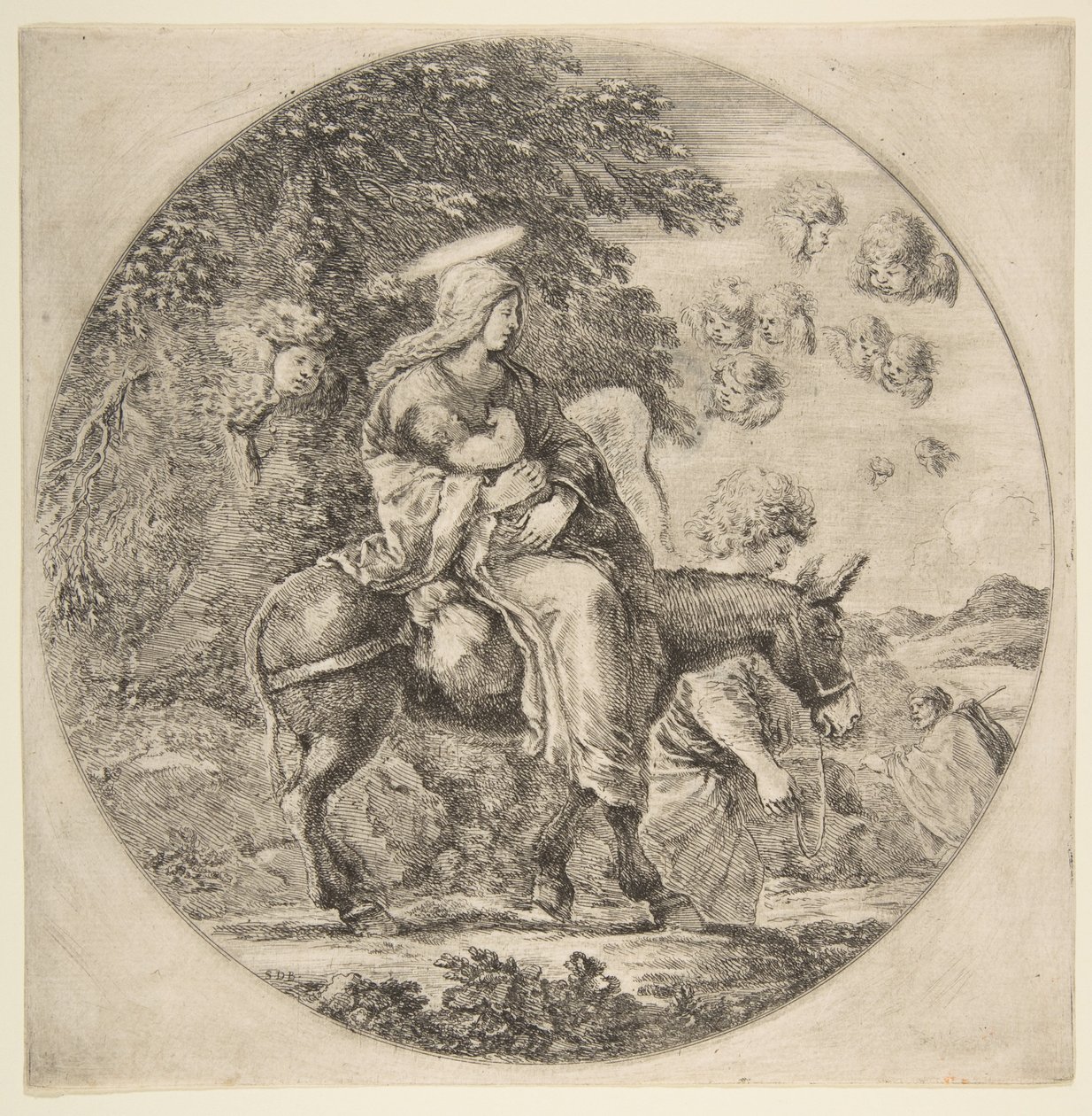 Flight into Egypt by Stefano della Bella