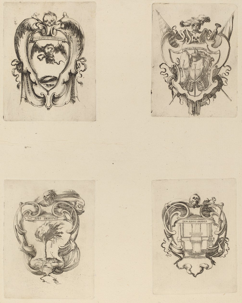 Four Emblems for the Funeral of Prince Francesco de Medici by Stefano della Bella