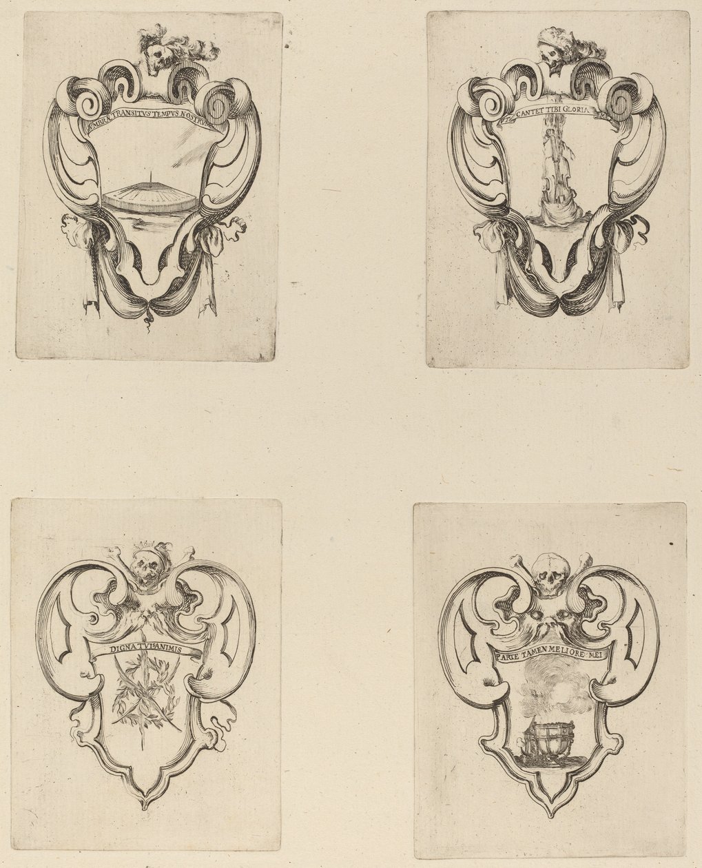 Four Emblems for the Funeral of Prince Francesco de Medici by Stefano della Bella