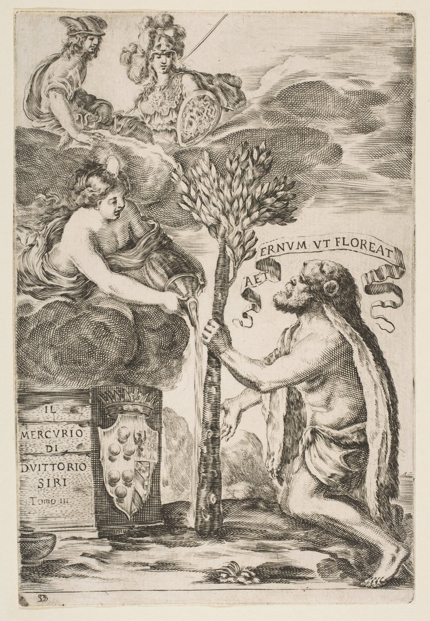Frontispiece for Il Mercurio, III: Hercules Planting His Club by Stefano della Bella