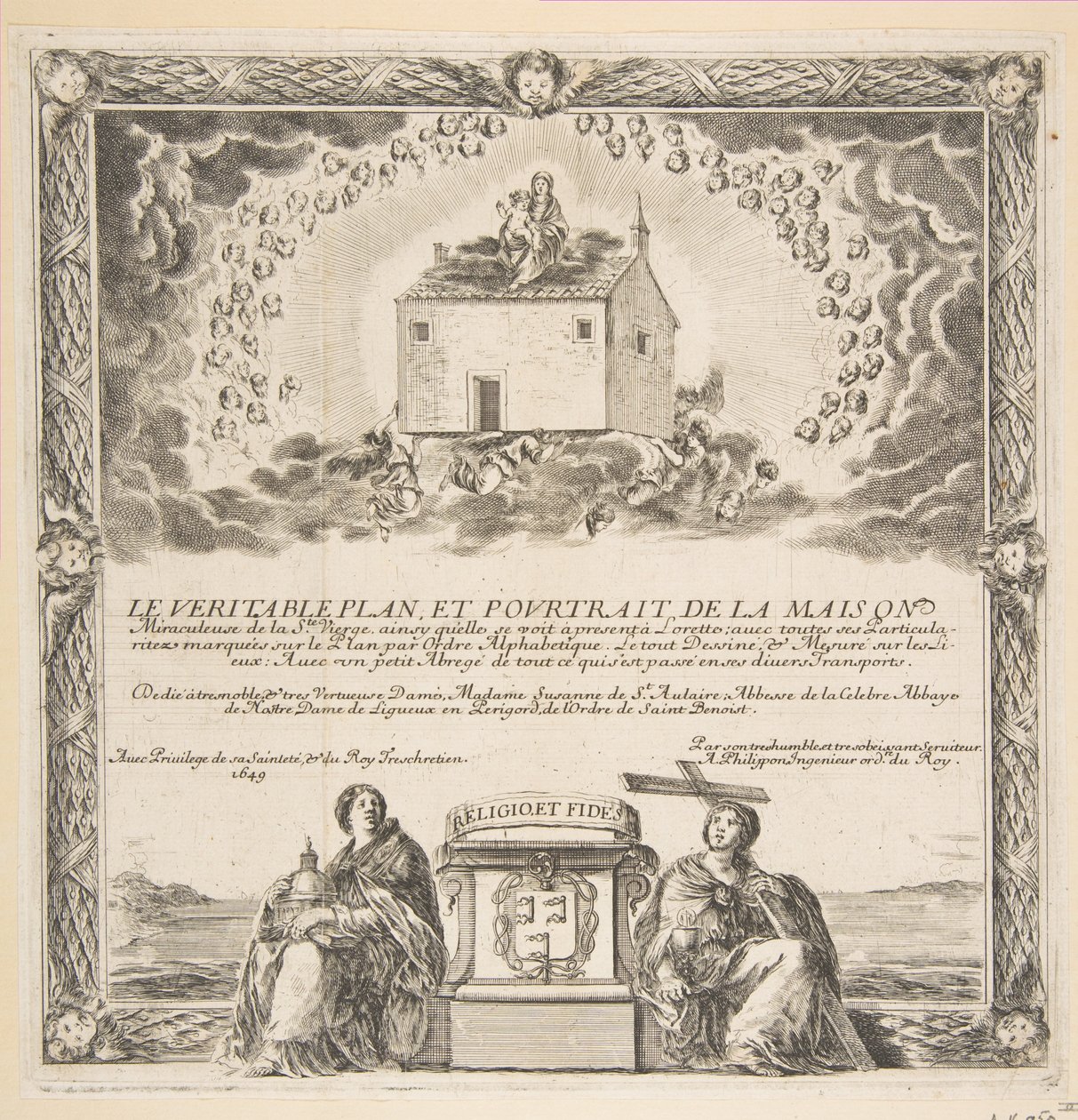 Frontispiece for The True Plan and Portrait of the House of the Holy Virgin by Stefano della Bella