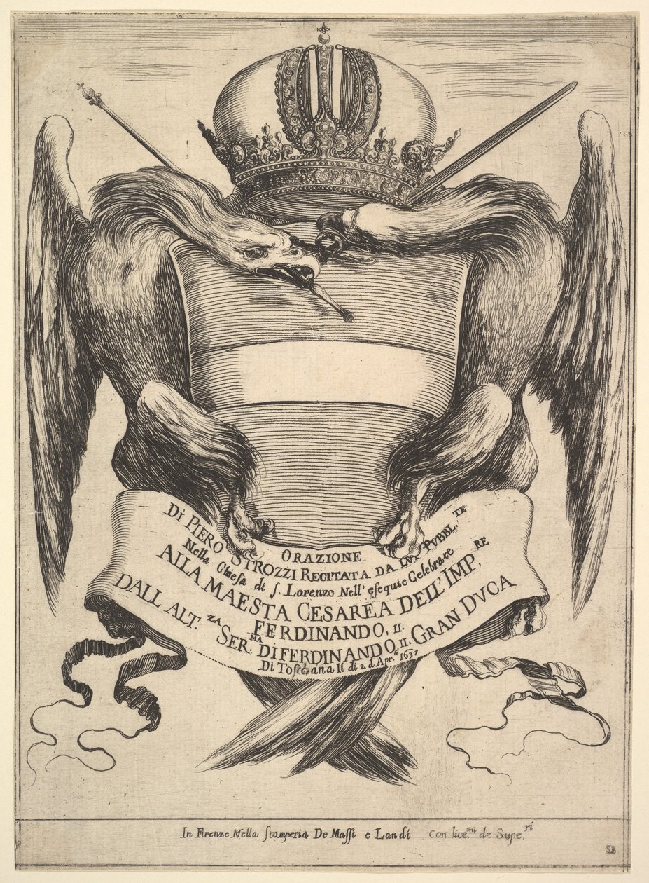 Frontispiece for The Funeral of Emperor Ferdinand II by Stefano della Bella