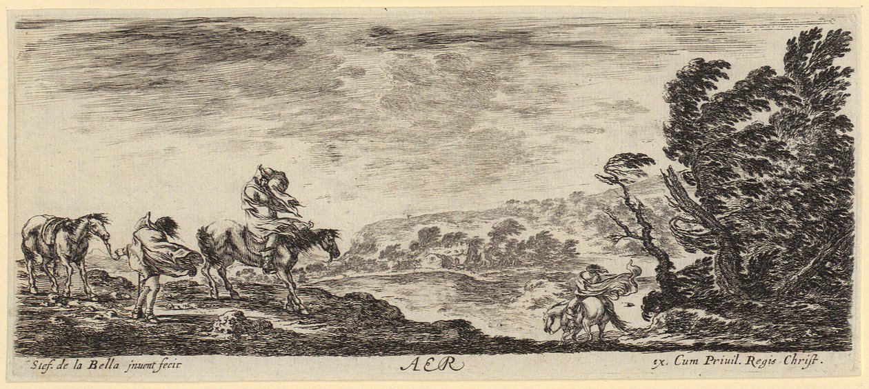 Battle at Sea, Plate 5 of the Series "Peace and War" [Et pace, et bello] by Stefano della Bella