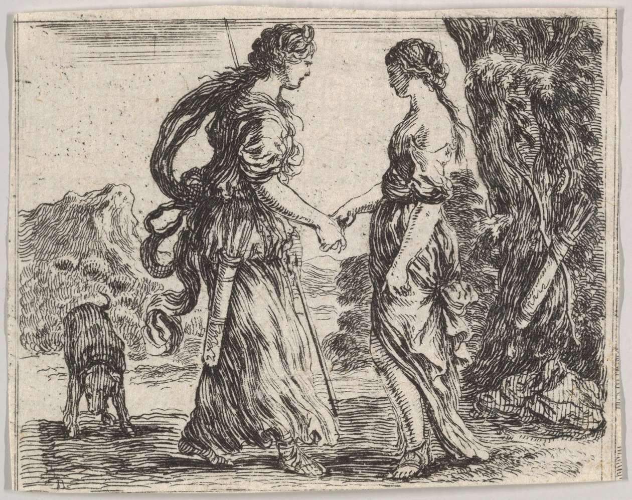 Jupiter and Callisto, from Game of Mythology by Stefano della Bella