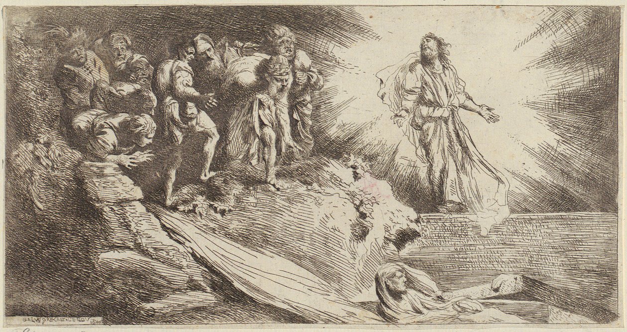 Cartouche with Two Skeletons by Stefano della Bella