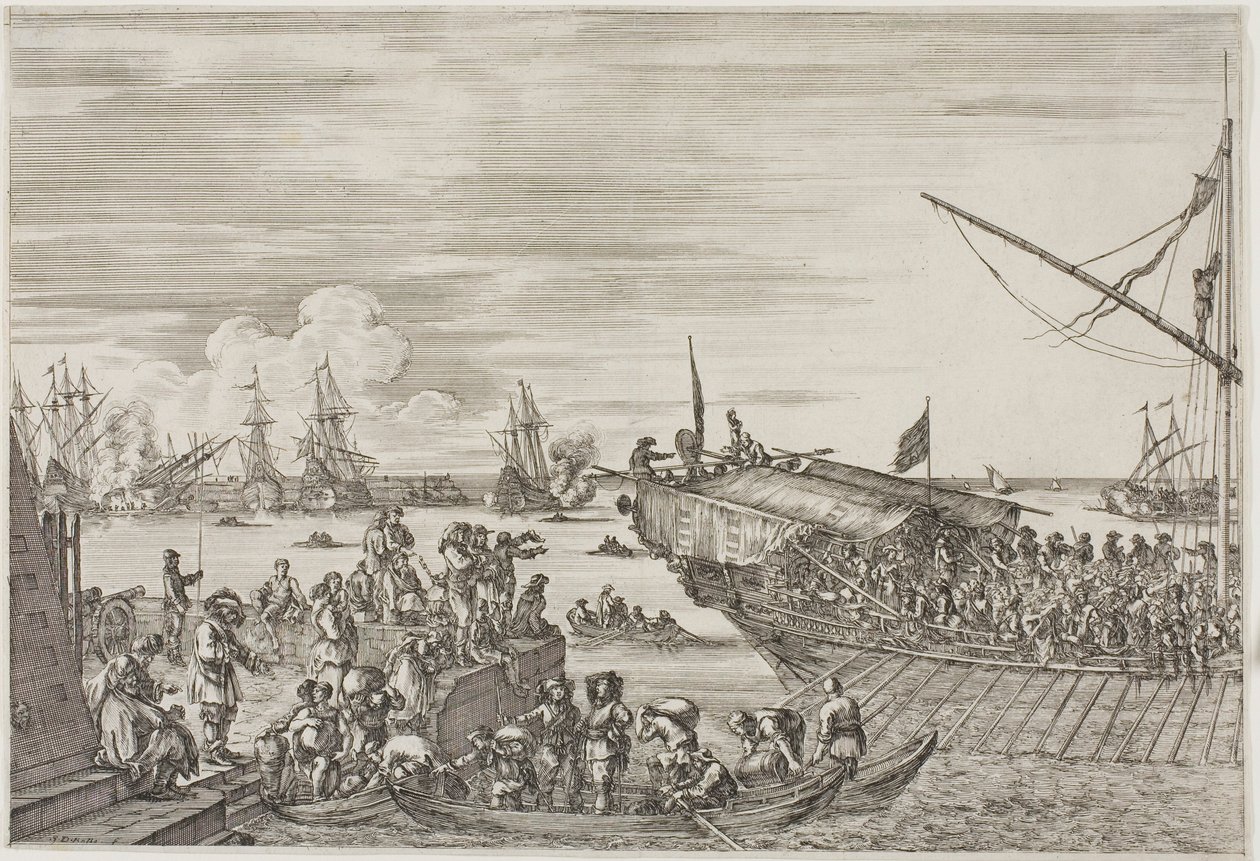The Departure of a Galley by Stefano della Bella