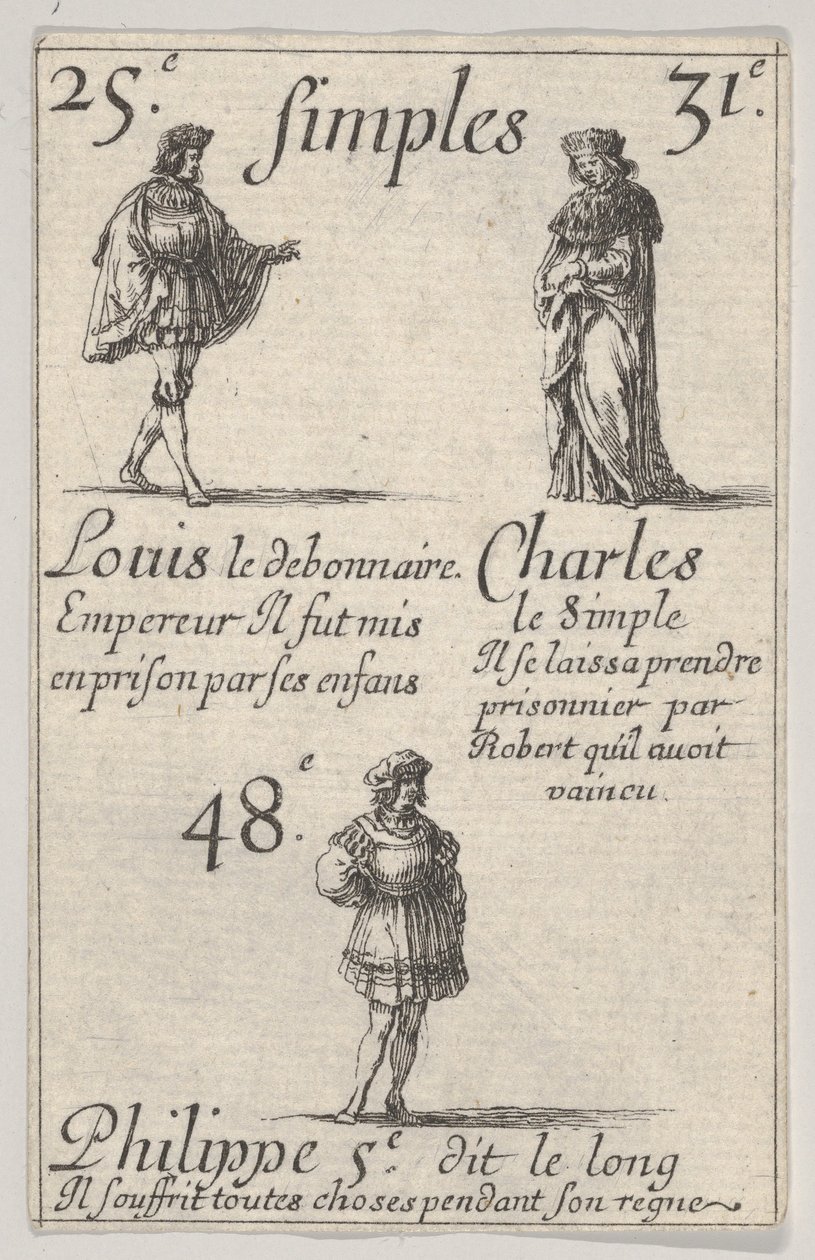 Louis the Debonnaire and Charles the Simple by Stefano della Bella