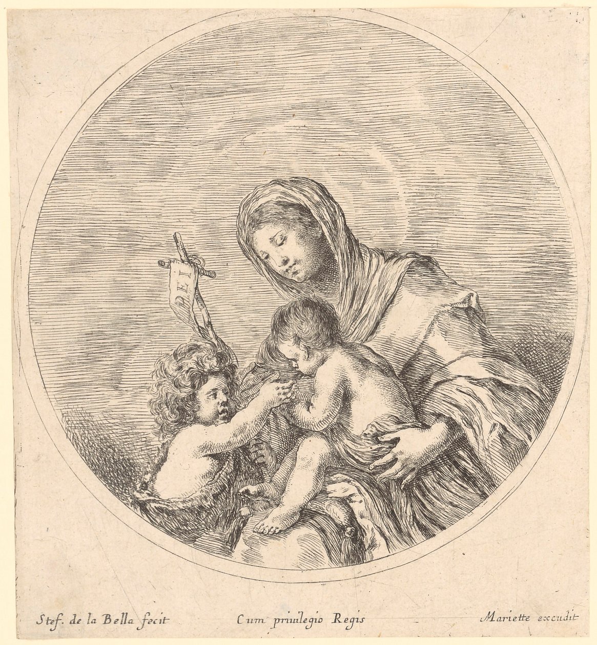 Mary with Child and John the Baptist by Stefano della Bella