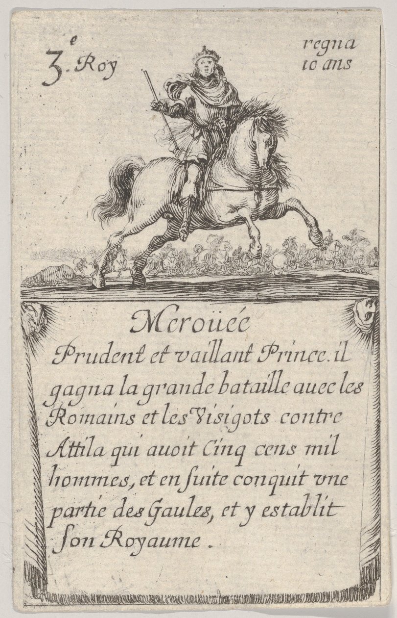 Meroüée Prudent et vaillant, from Game of the Kings of France by Stefano della Bella