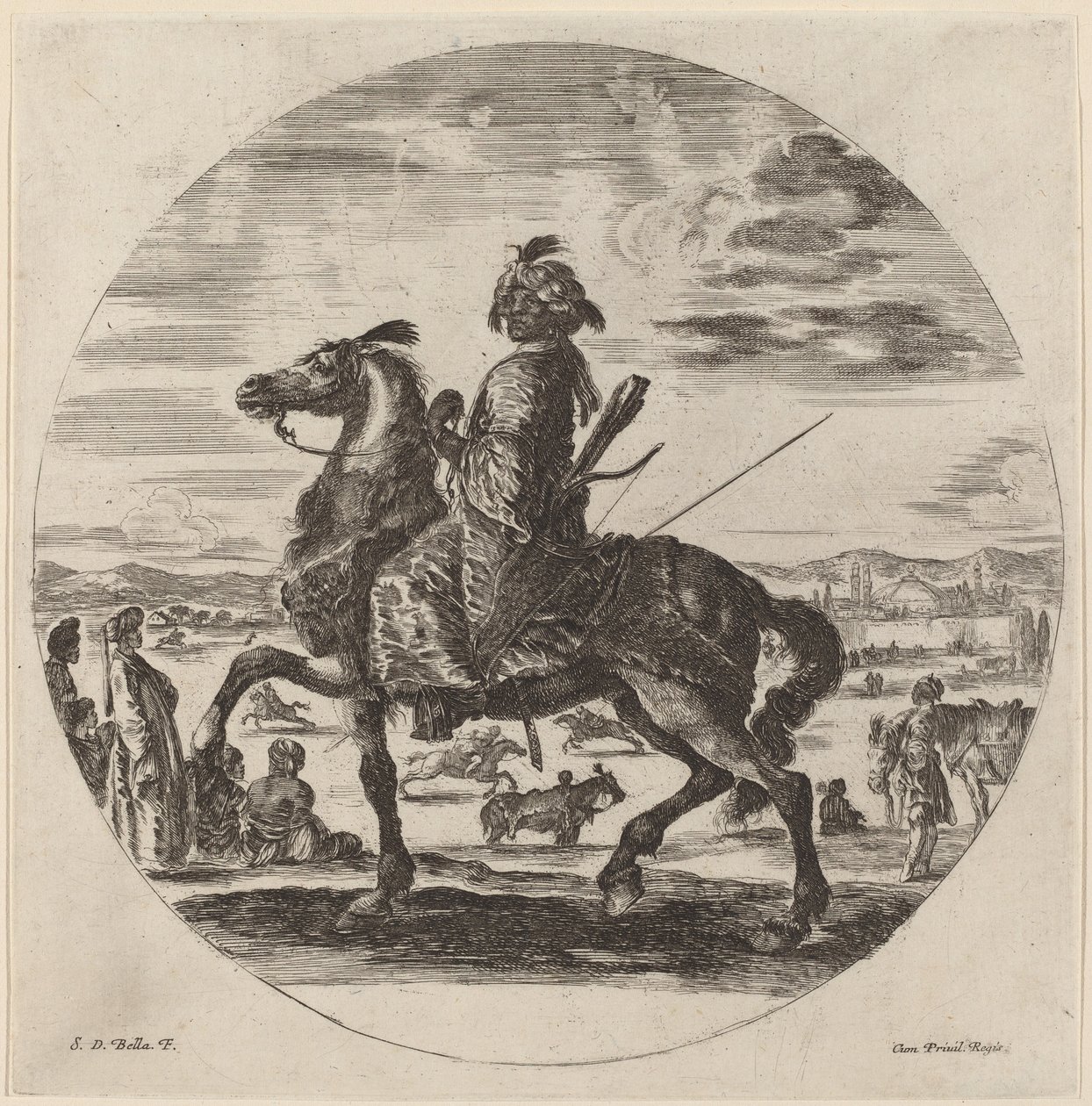 Moorish Cavalier by Stefano della Bella