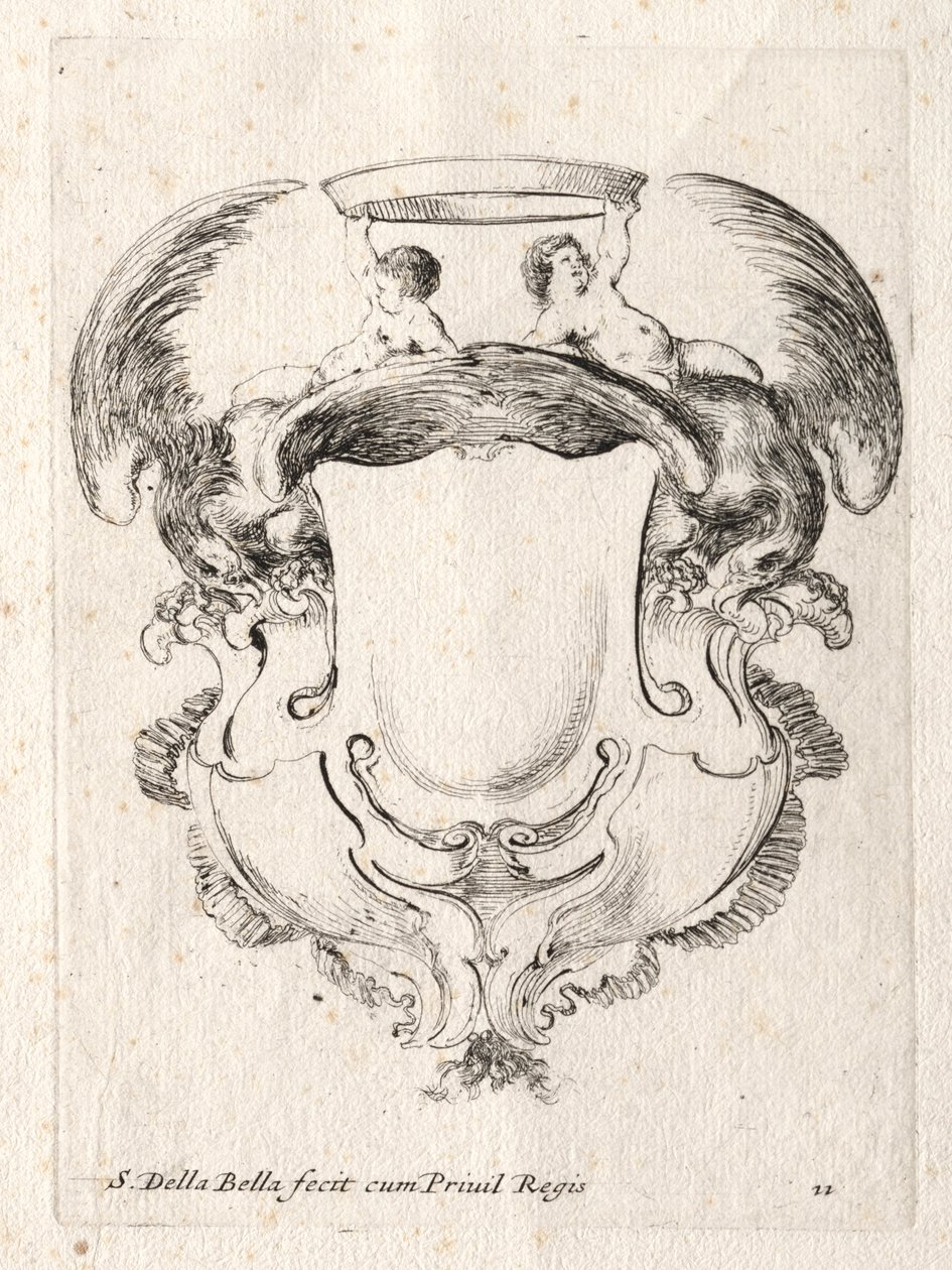 New Model for a Cartouche by Stefano della Bella