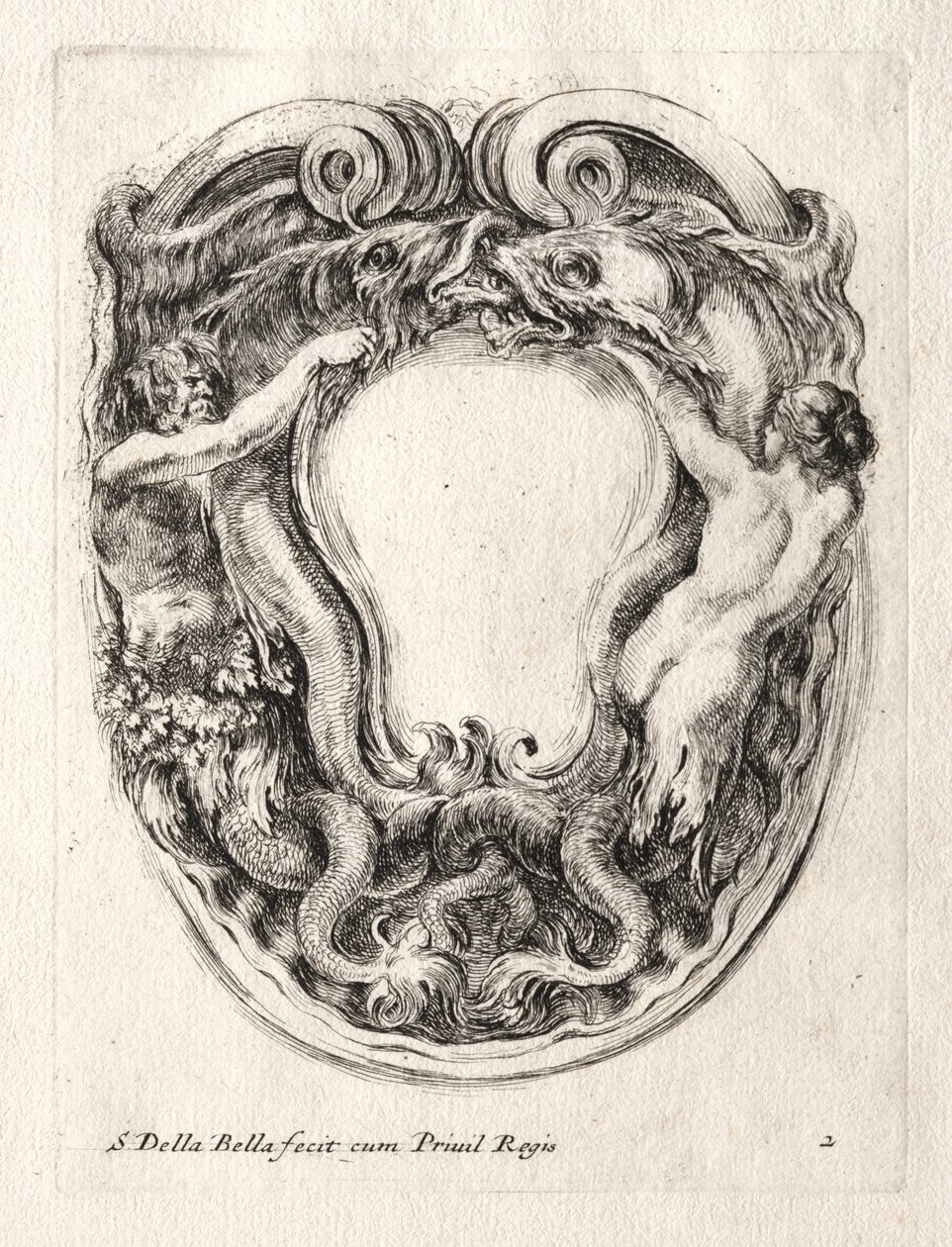 New Model for a Cartouche by Stefano della Bella