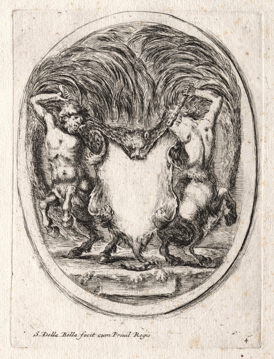 New Model for a Cartouche by Stefano della Bella