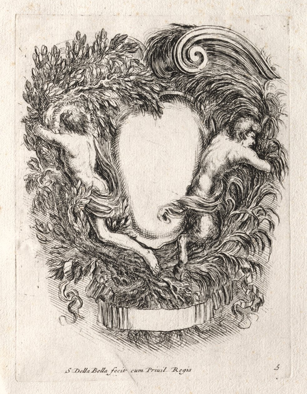 New Model for a Cartouche by Stefano della Bella