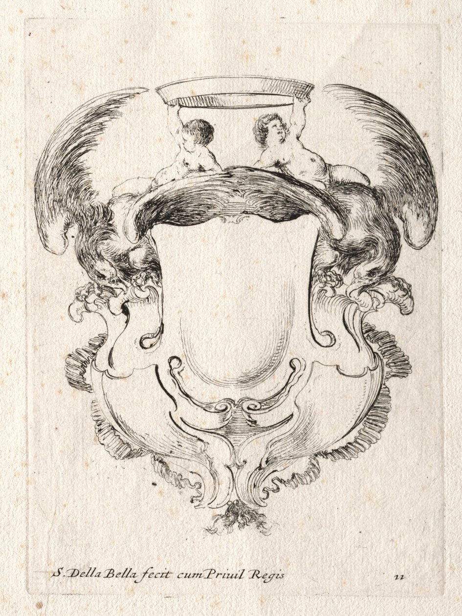 New Model for a Cartouche, 1647 by Stefano della Bella