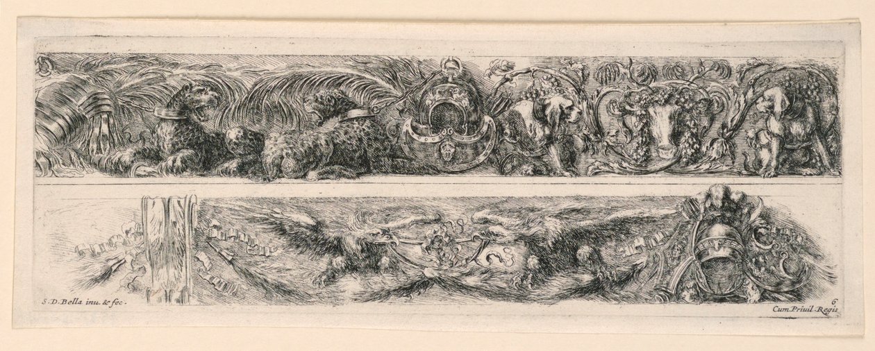 Ornaments of Friezes and Foliage by Stefano della Bella
