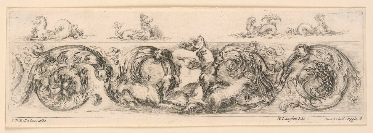 Ornaments of Friezes and Foliage by Stefano della Bella