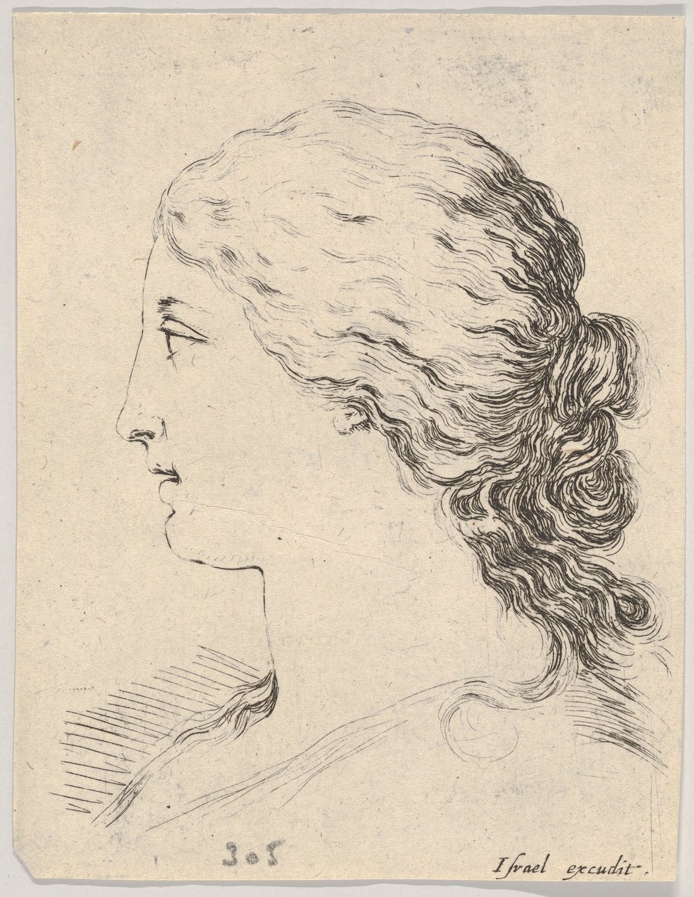 Head of a Woman, in Profile, from 