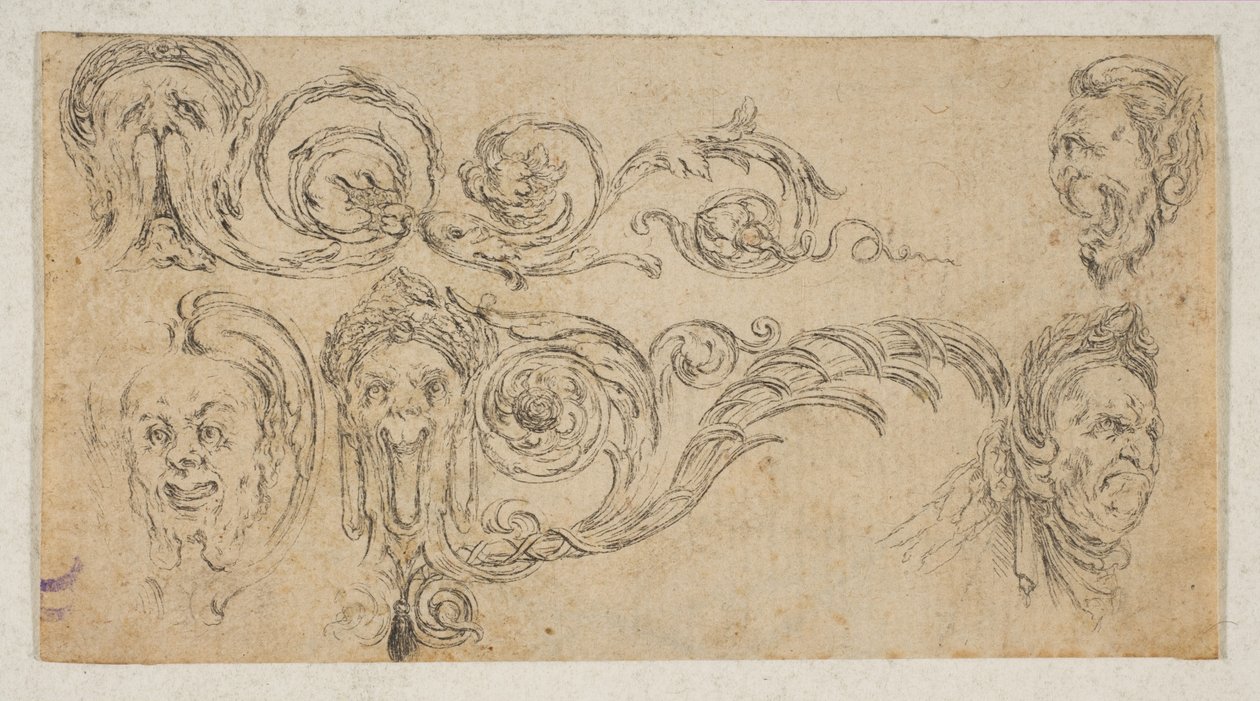 Plate 4: Five Grotesque Heads, from 