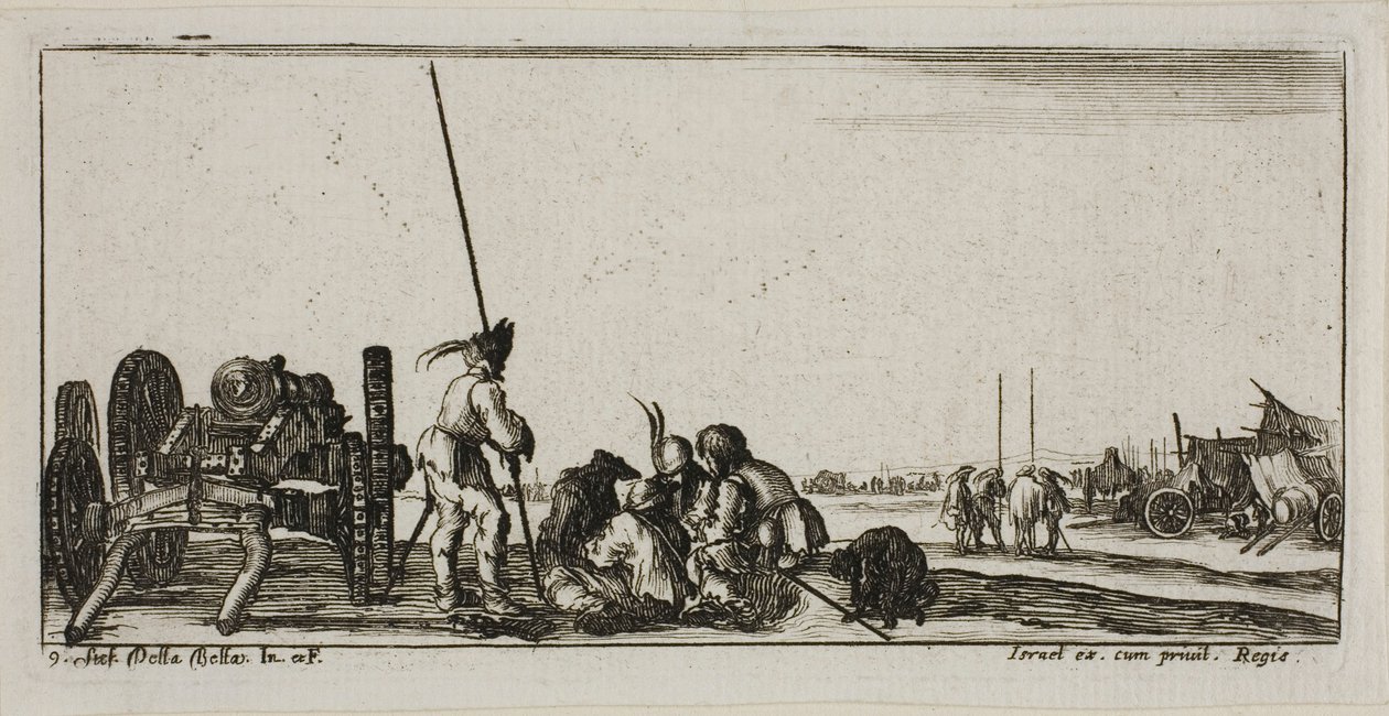 Plate Nine from Drawings of Several Movements by Soldiers by Stefano della Bella