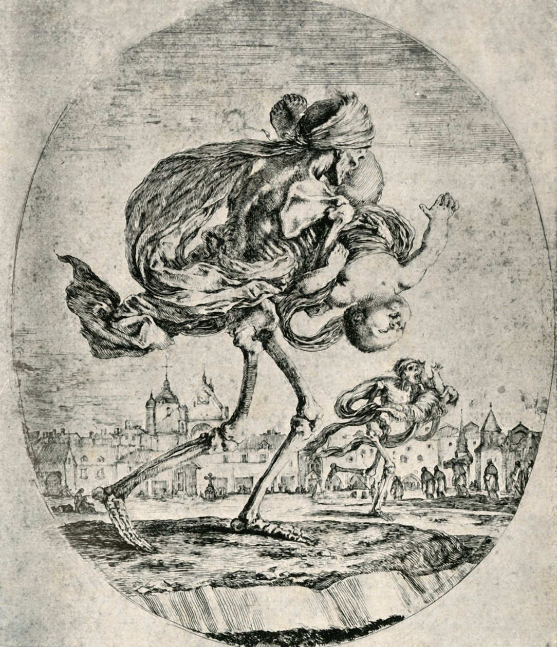 Reproduction of Etching from Set of Five Deaths, by Stefano della Bella, 1906 by Stefano della Bella