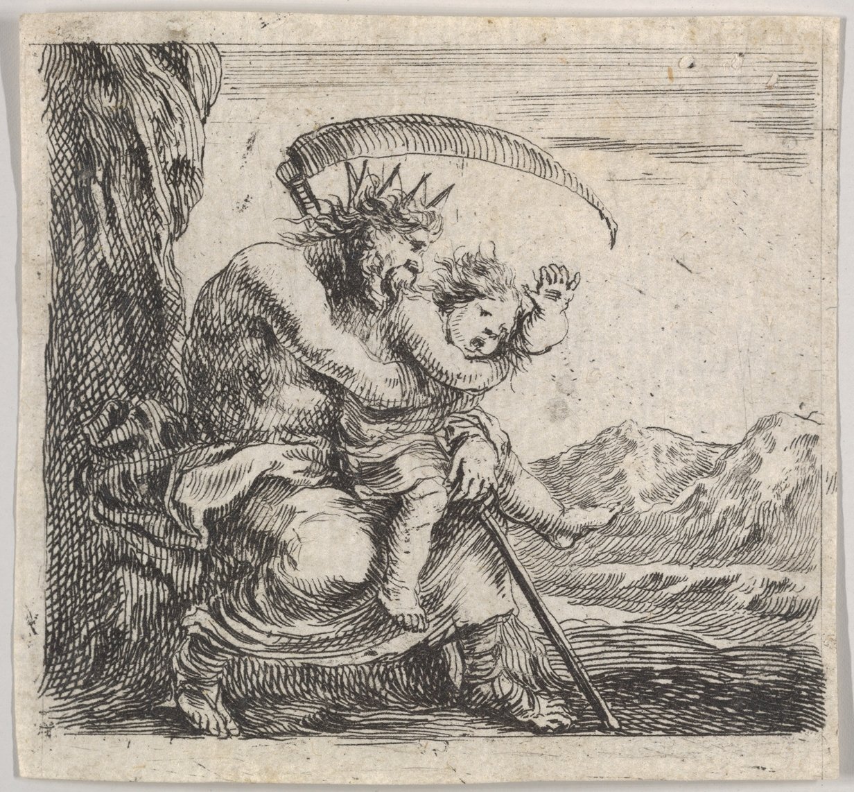Saturn, from Game of Mythology by Stefano della Bella
