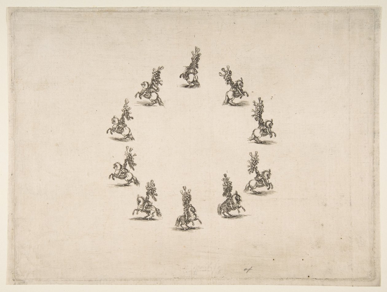 Ten Cavaliers Forming a Circle by Stefano della Bella