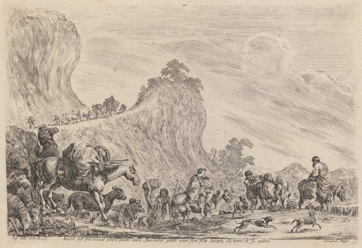 The Departure of Jacob to Egypt by Stefano della Bella