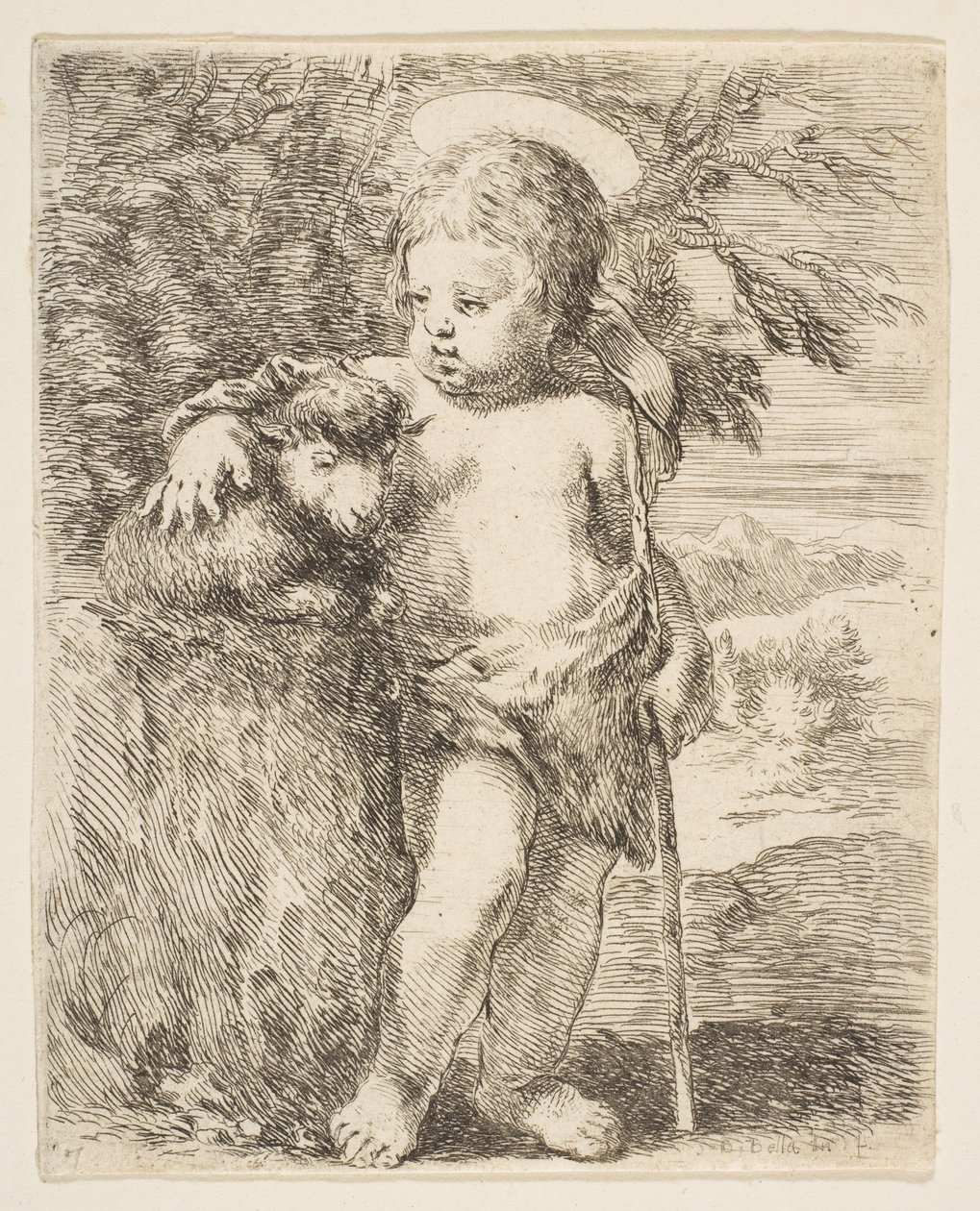 The Infant St. John the Baptist with his Lamb by Stefano della Bella