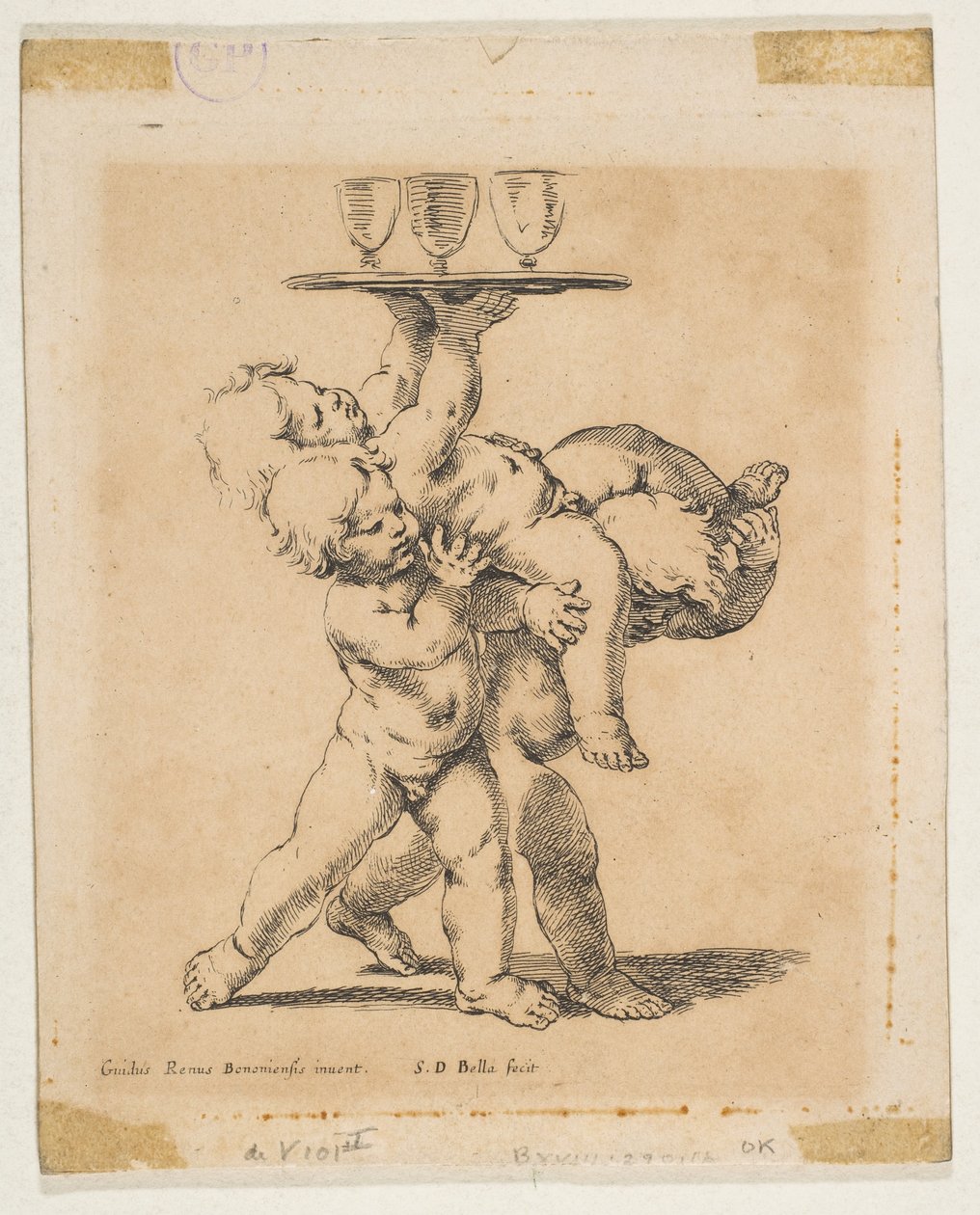 Three Children with a Tray, ca. 1638 by Stefano della Bella