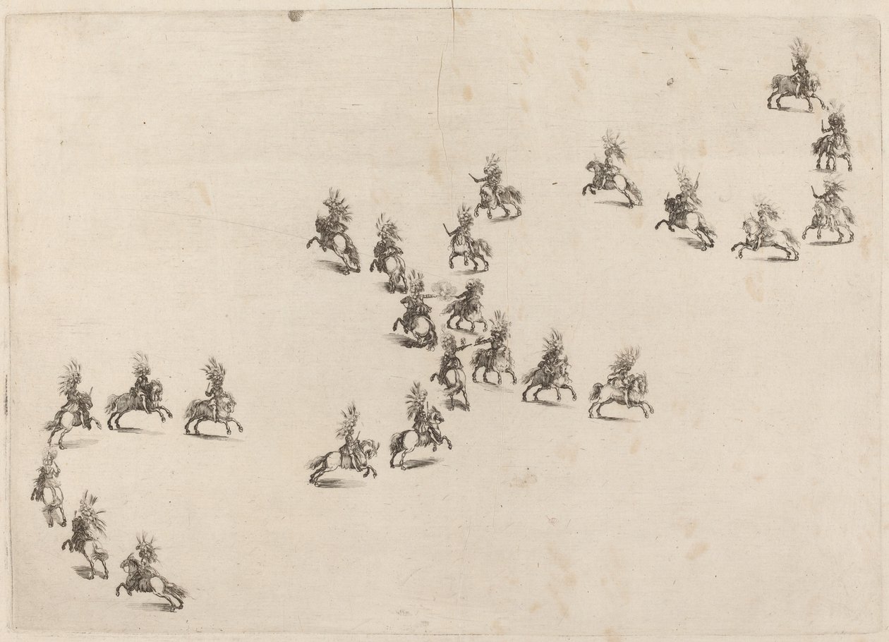 Twenty-Four Cavaliers in Double S Formation by Stefano della Bella