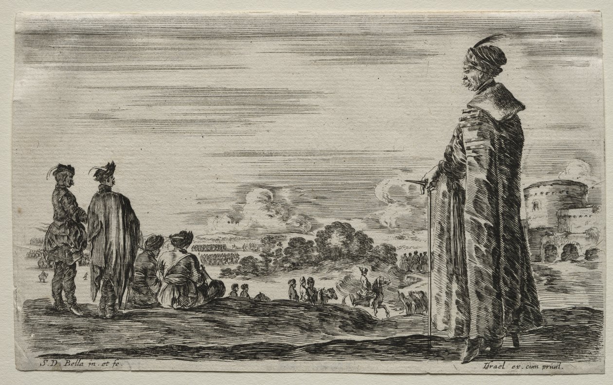Various Figures and Landscapes: A Group of Polish Gentlemen by Stefano della Bella