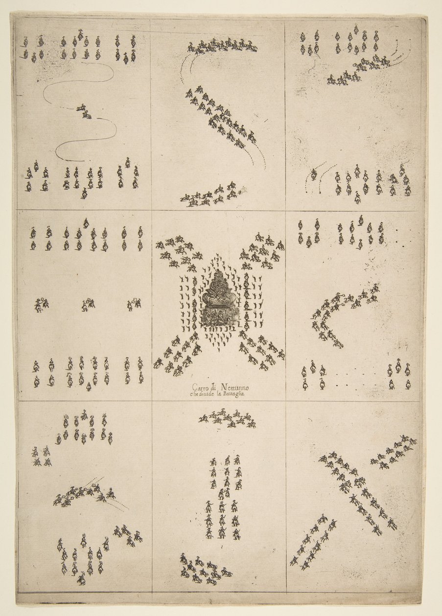 Various Figures of Horse Ballet, 1652 by Stefano della Bella