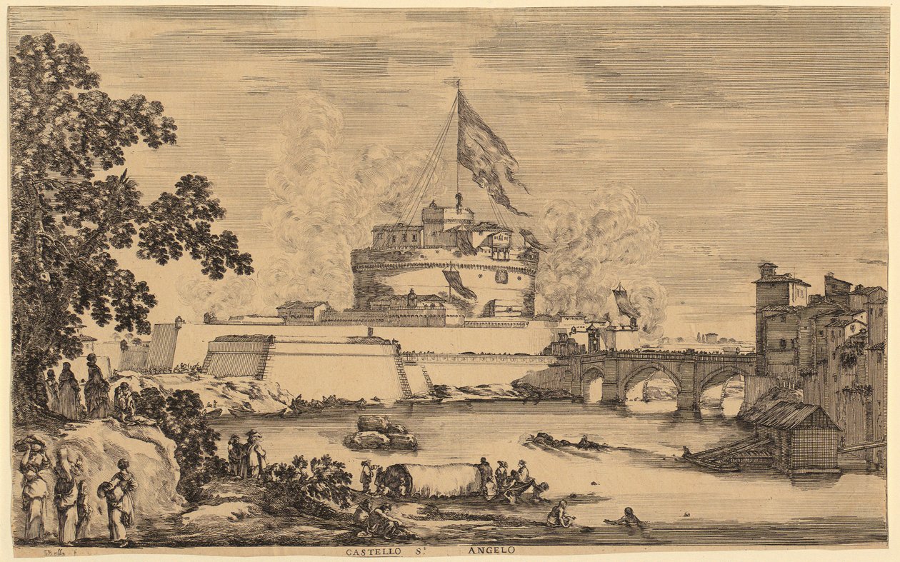 Various Sailing Ships, Plate 2 from the Series "Maritime Landscapes" by Stefano della Bella