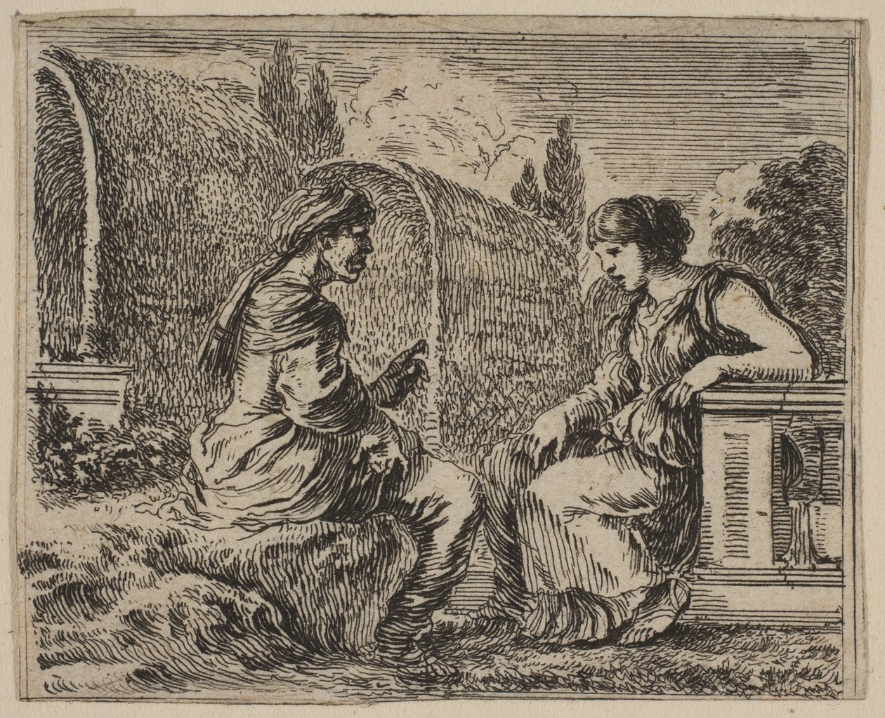 Vertumnus and Pomona by Stefano della Bella