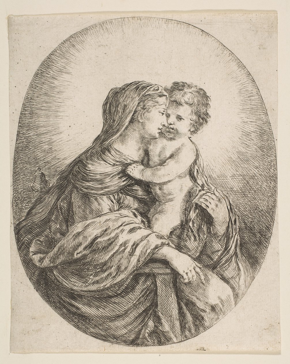 Virgin Embracing the Christ Child by Stefano della Bella