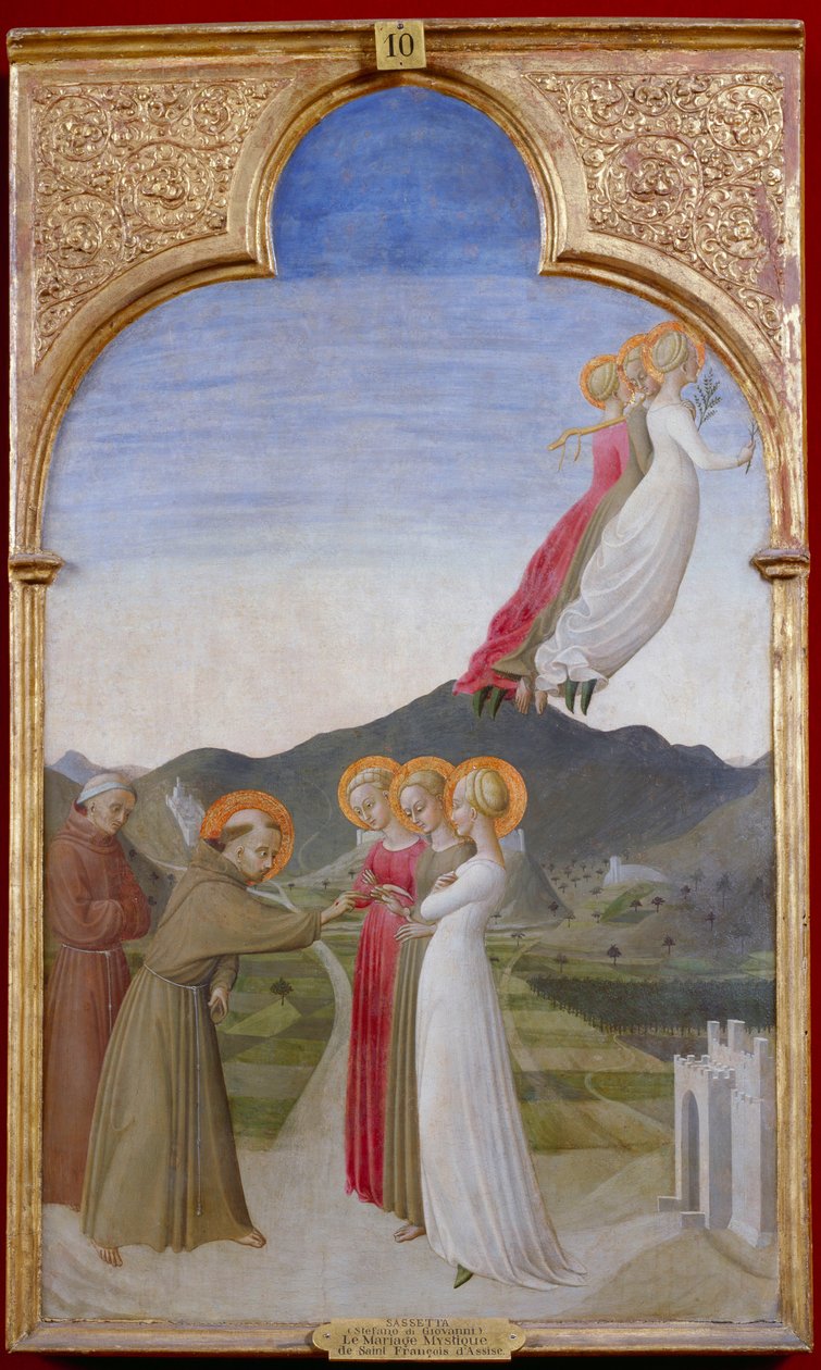 The Mystical Marriage of Saint Francis of Assisi by Stefano di Gionvanni dit Sassetta