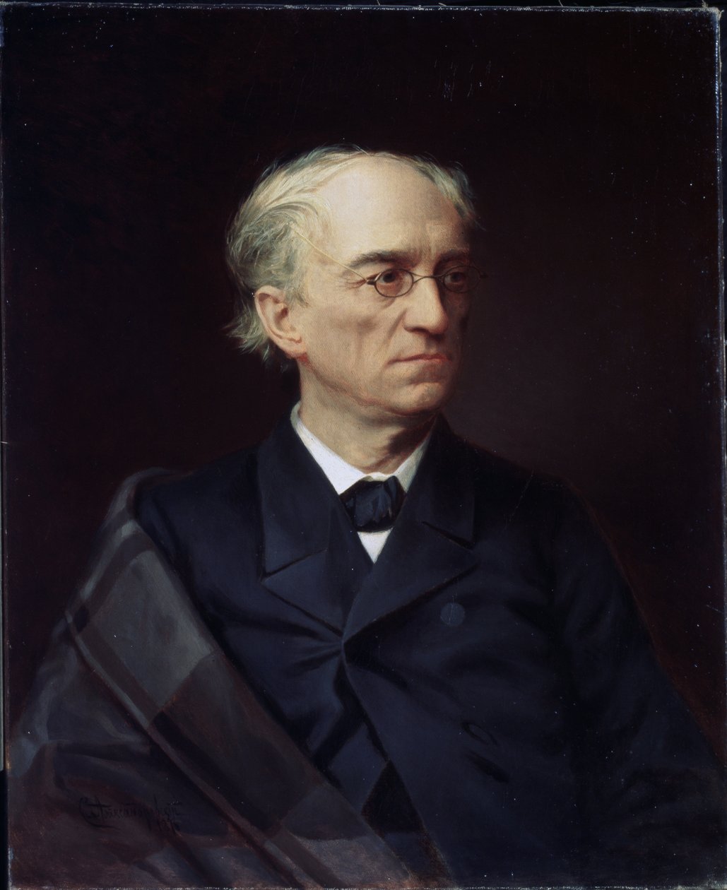 Portrait of the Russian poet Fyodor Ivanovich Tyutchev by Stepan Fyodorovich Alexandrovsky