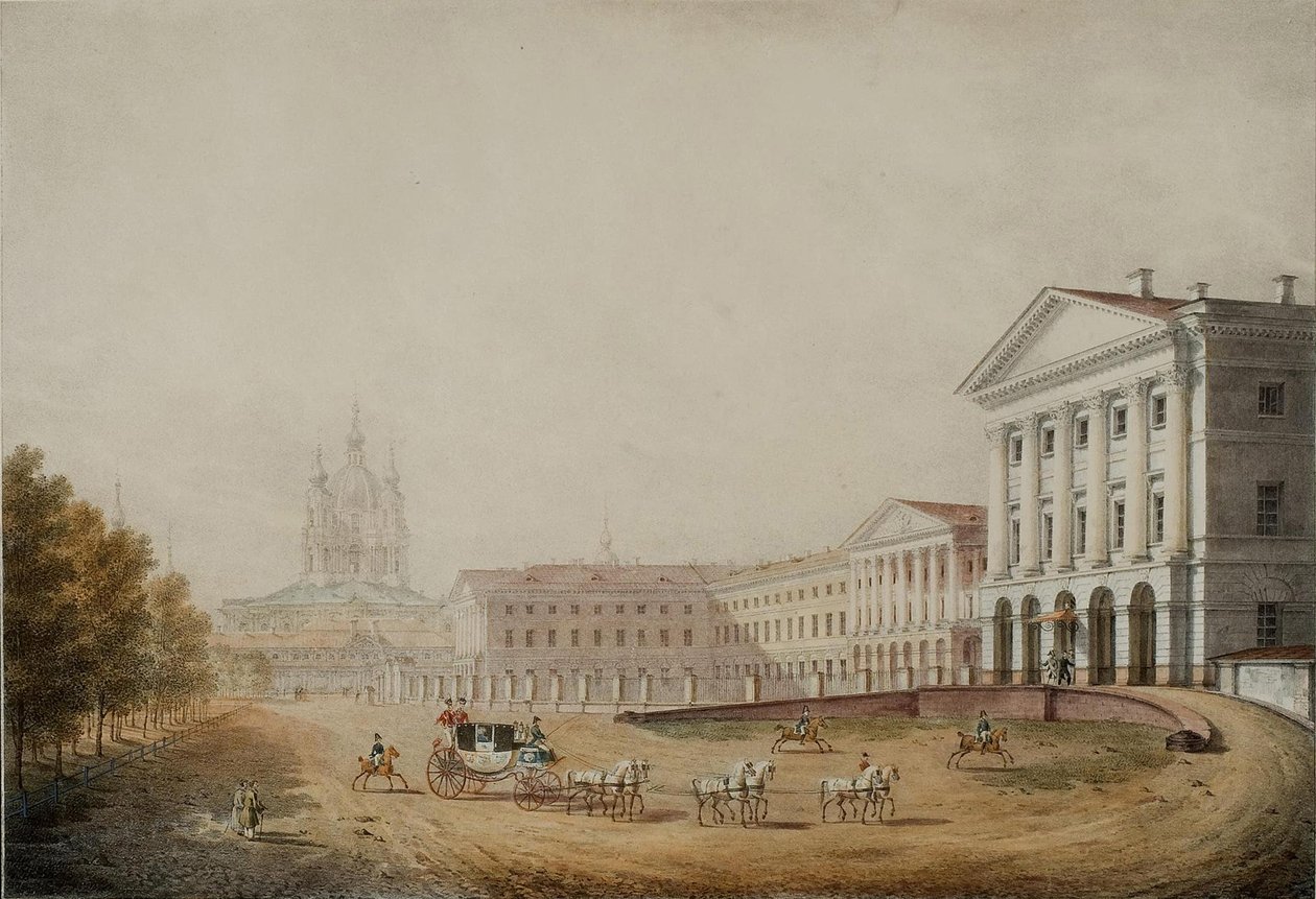 The Smolny Institute for Noble Maidens in Saint Petersburg by Stepan Philippovich Galaktionov