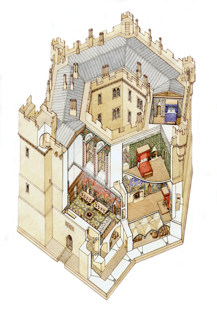 Old Wardour Castle, Salisbury, c.1390 by Stephen Conlin