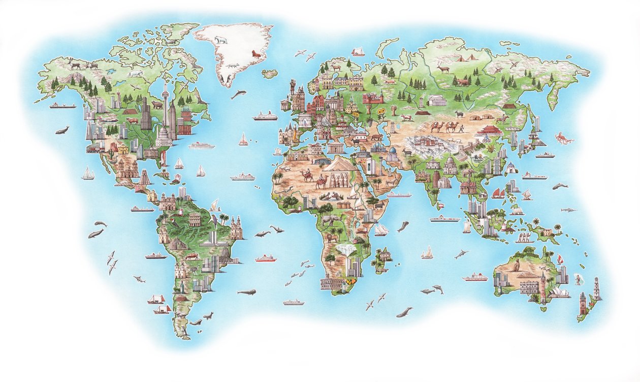Pictorial World Atlas by Stephen Conlin