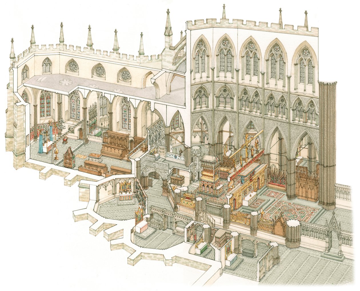 The East End of Westminster Abbey shortly before the Reformation, c.1500-1525 by Stephen Conlin