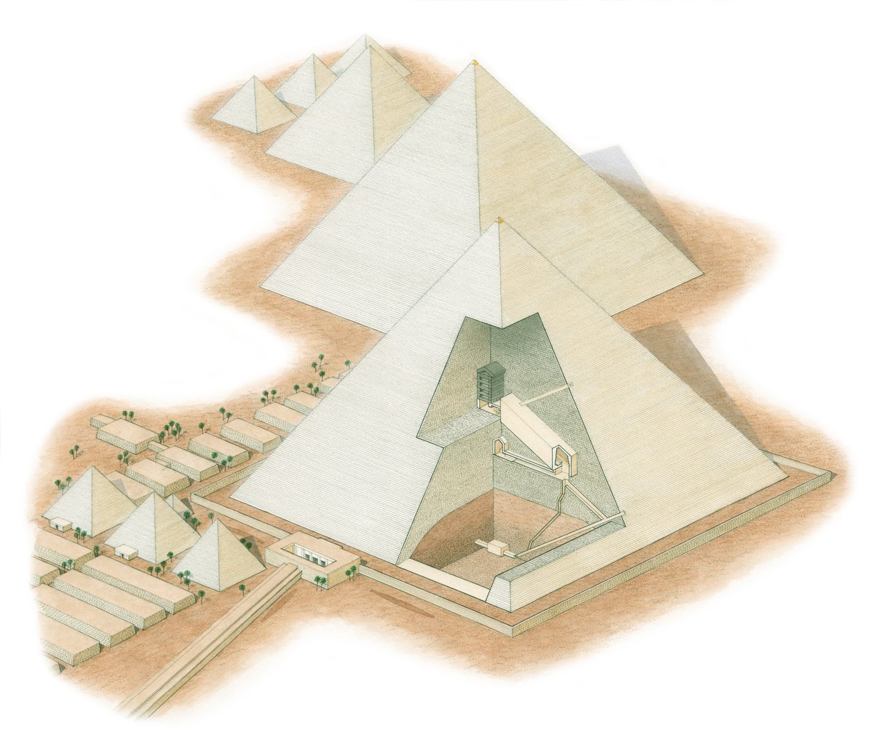 The Pyramids at Giza, Egypt, c.2560BC-2200BC by Stephen Conlin