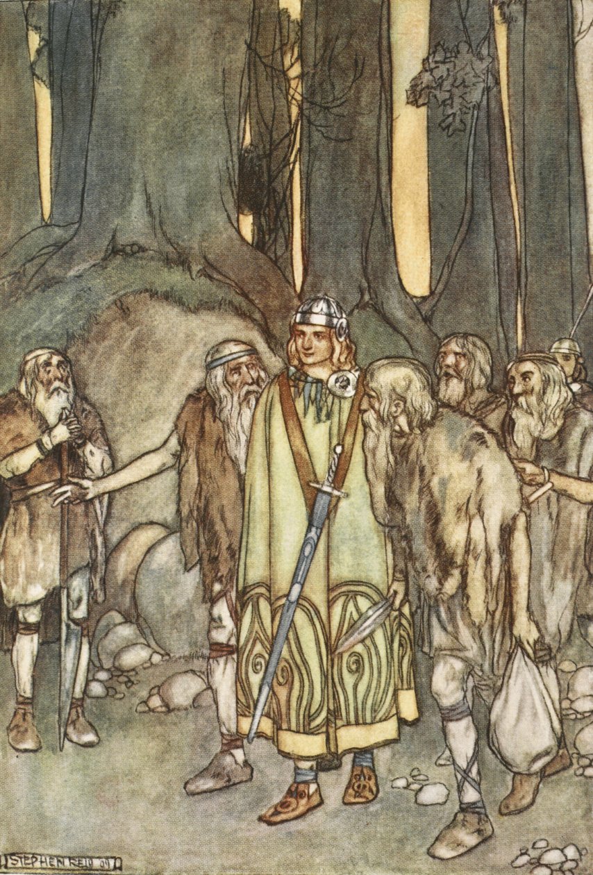 And that night there was feasting and joy in the lonely hut, illustration from 