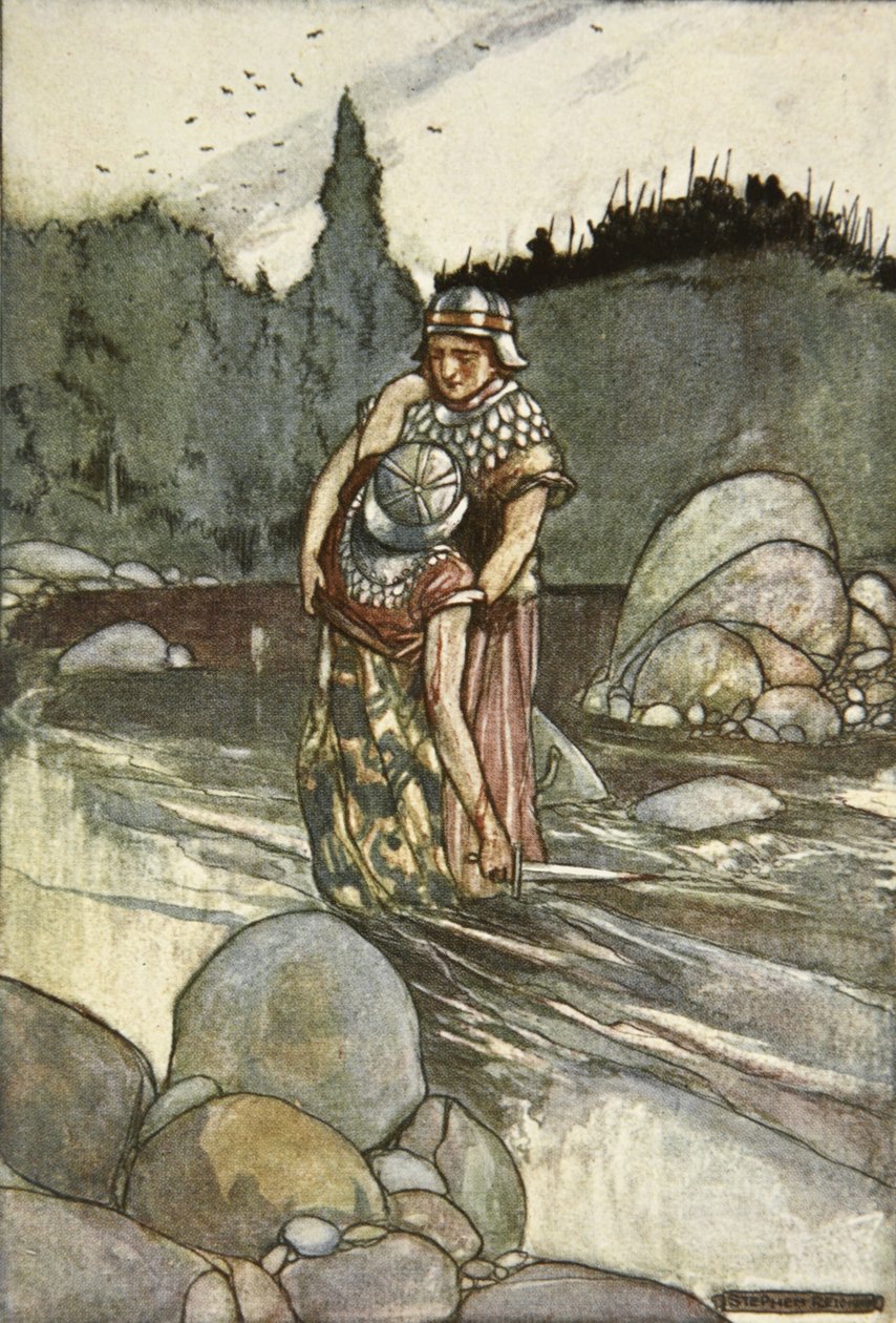 Ferdia Falls by the Hand of Cuchulain, Illustration from 