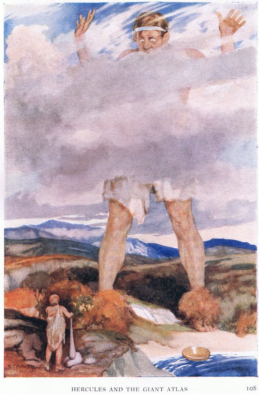 Hercules and the giant Atlas by Stephen Reid