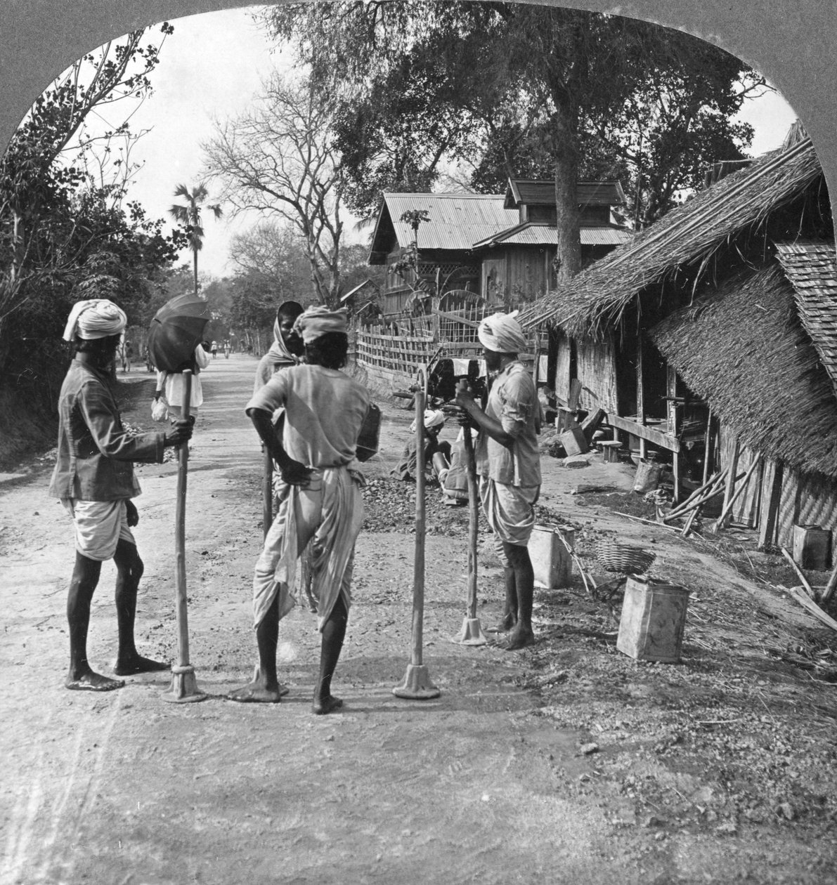 Road Mending, Bhamo, Burma, 1908 by Stereo Travel Co