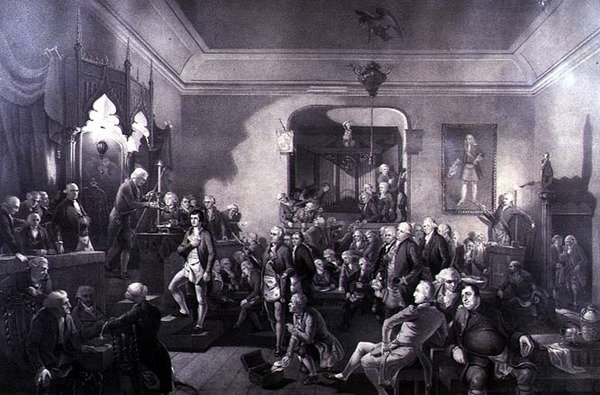 The Inauguration of Robert Burns as Poet Laureate at the Lodge, Canongate, Edinburgh by Stewart Watson