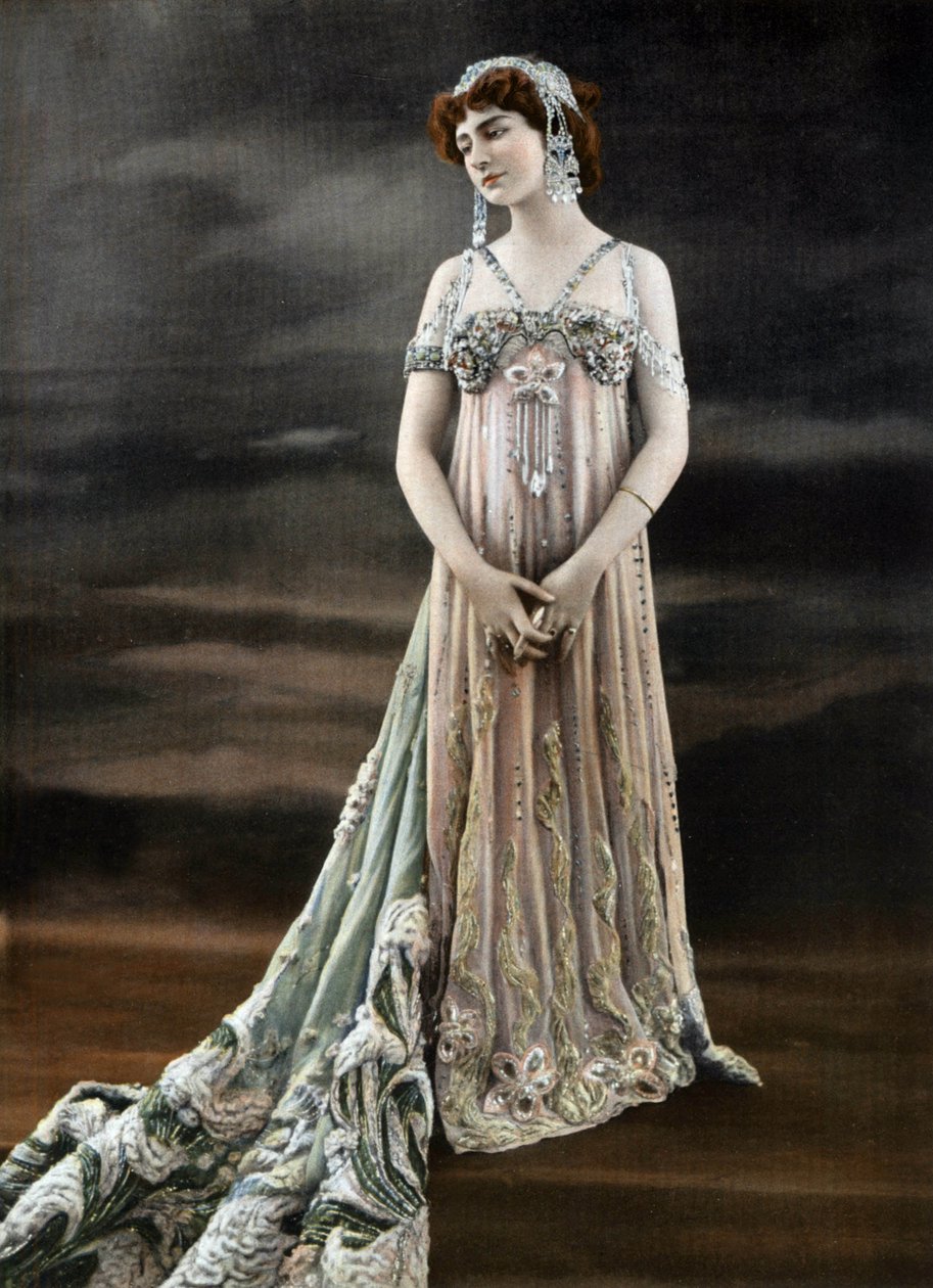 French Soprano Genevieve Vix as Circe in Opera Circe at Opera Comique, Paris by Studio Reutlinger