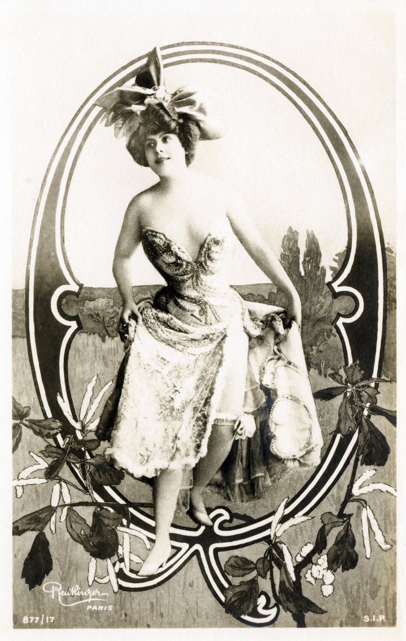 Q: Marcelle Yrven, French Actress - Theatres: Palais Royal, Folies Dramatiques, Paris - Alphabet in Postcard by Studio Reutlinger